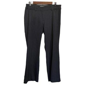 LOFT Womens Gray Mid Rise Straight Leg Dress Trouser Petite Pants Size 10 Petite